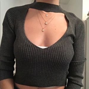 Long sleeve crop top